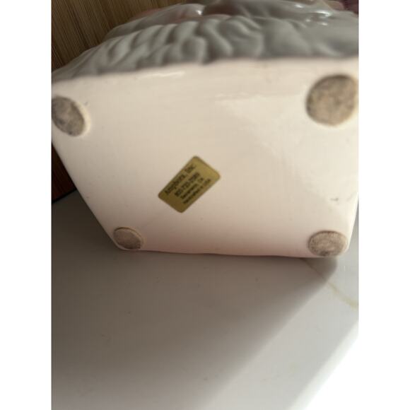 Vintage Santa Claus Face Ceramic 7x5 Inch Sack Christmas Bag Holidays - Picture 4 of 7